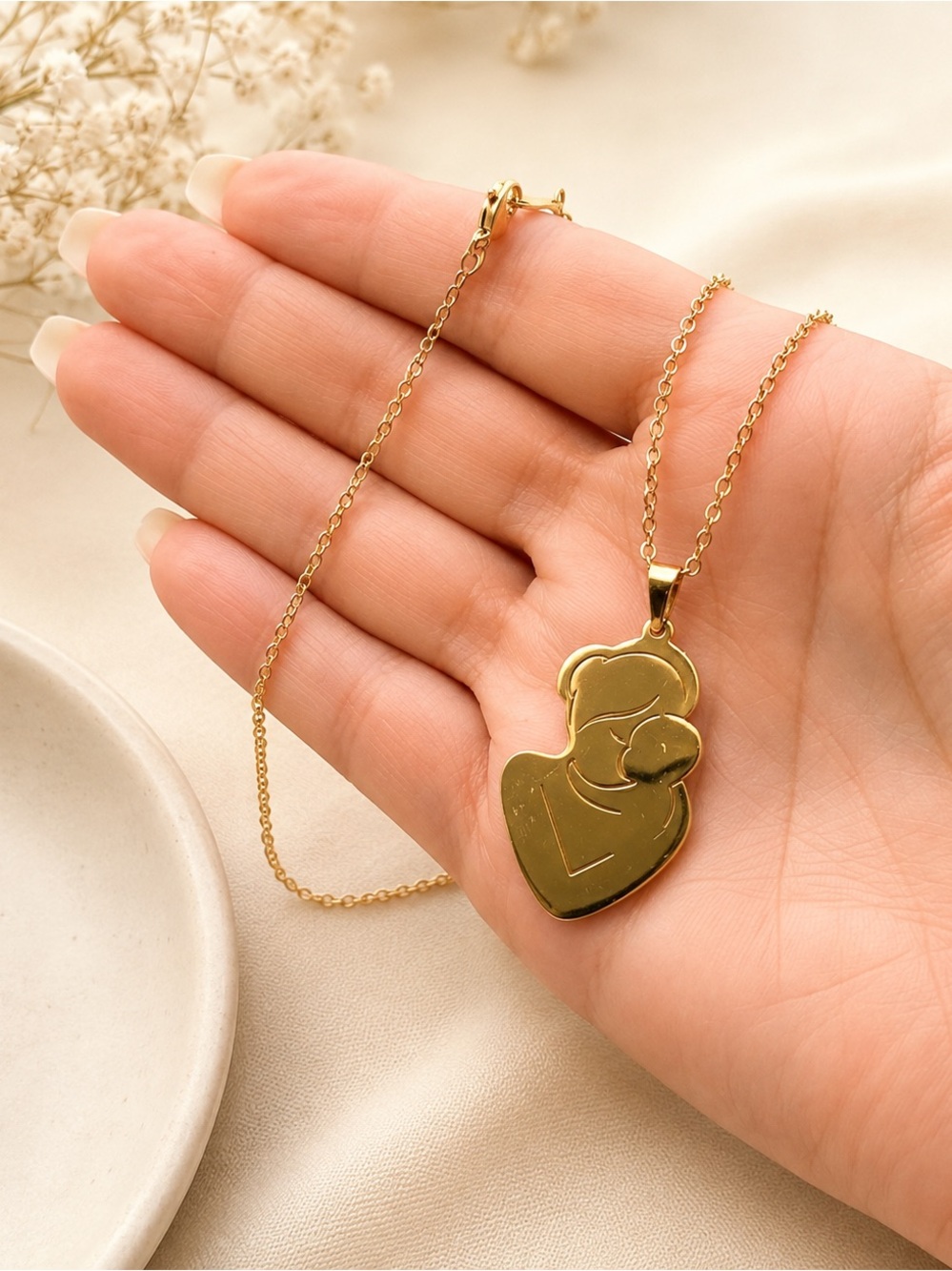 Steel Elegant Gold Pendant Necklace 316L